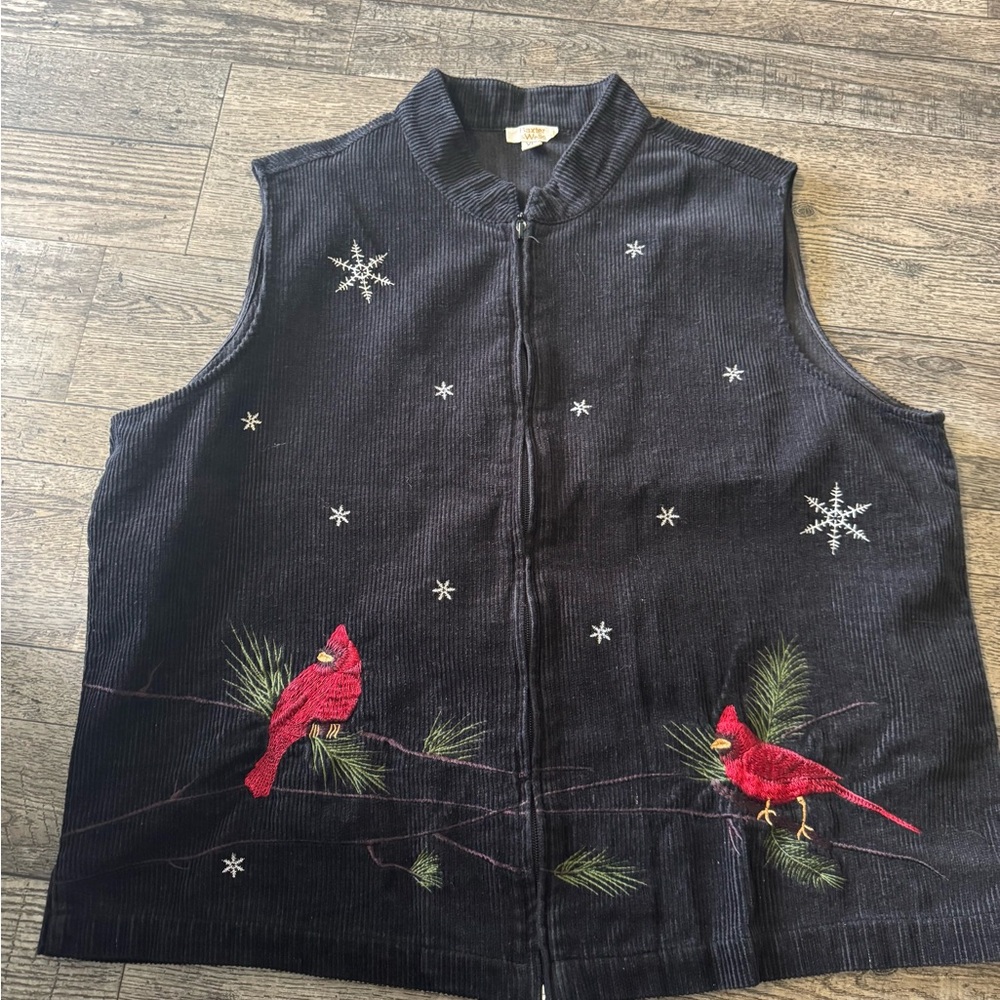Women’s vintage holiday Christmas vest . Size xl